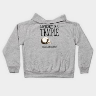 My Body Is A Temple - Exercise and Fitness Kids Hoodie